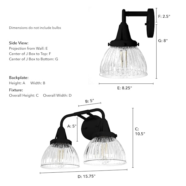 Hunter Cypress Grove 2 Light Vanity in Natural Iron