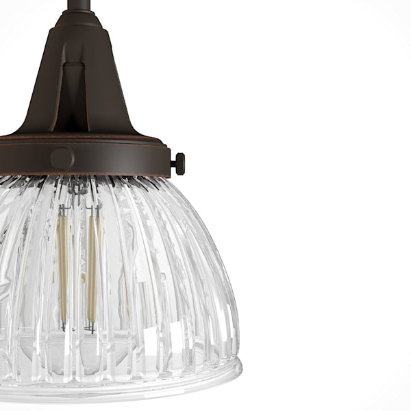 Hunter Cypress Grove 4 Light Vanity in Onyx Bengal