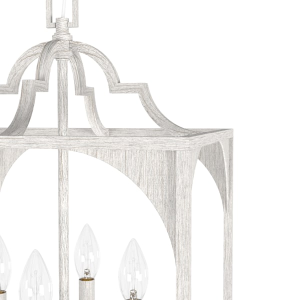 Hunter Highland Hill 4 Light 15 Inch Pendant in Distressed White