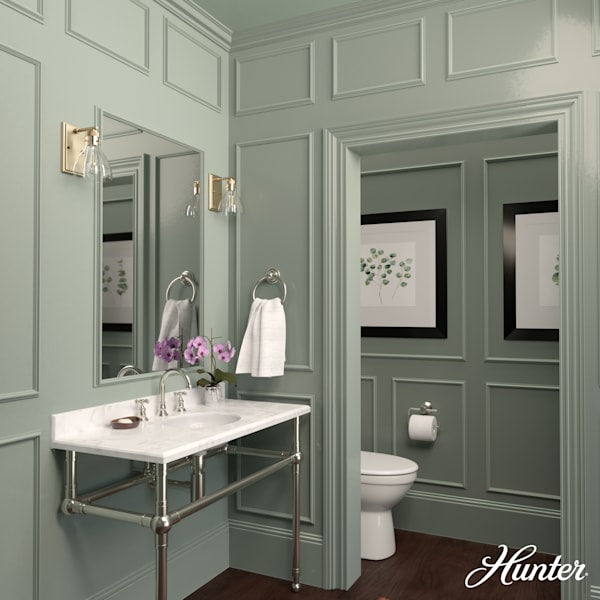 Hunter Van Nuys 1 Light Wall Sconce in Alturas Gold