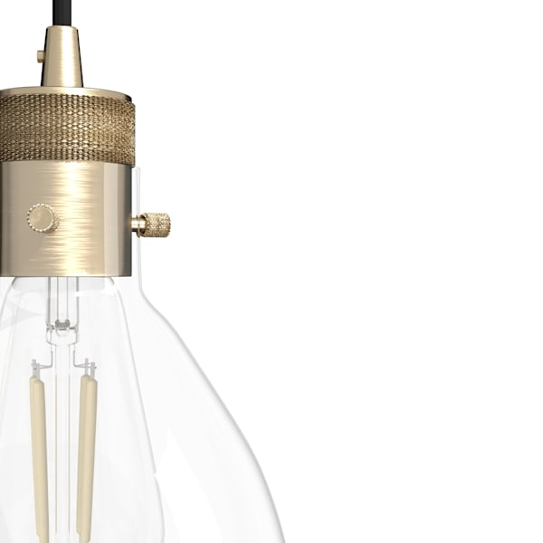 Hunter Van Nuys 3 Light Linear Cluster in Alturas Gold
