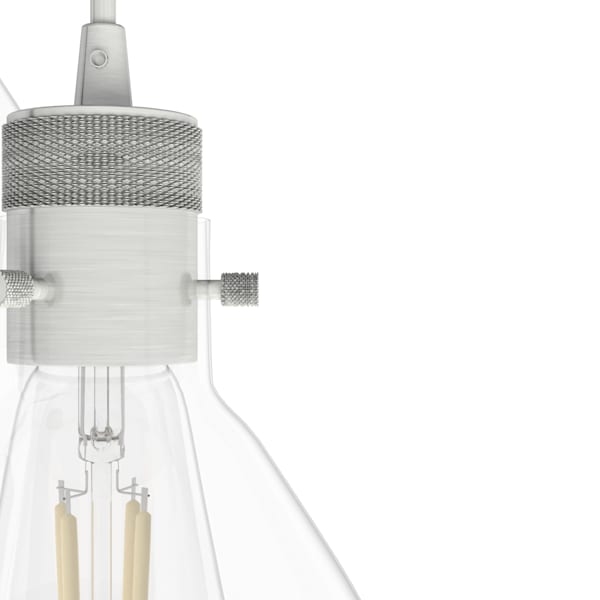 Hunter Van Nuys 3 Light Round Cluster in Brushed Nickel
