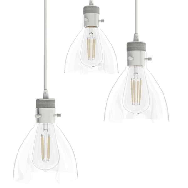 Hunter Van Nuys 3 Light Round Cluster in Brushed Nickel