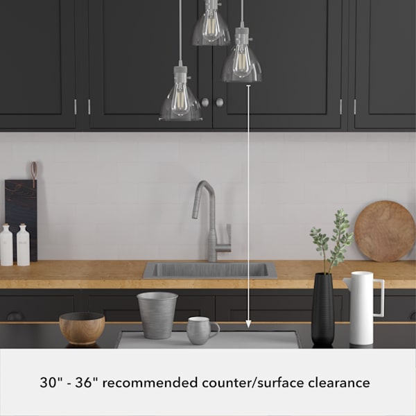 Hunter Van Nuys 3 Light Round Cluster in Brushed Nickel