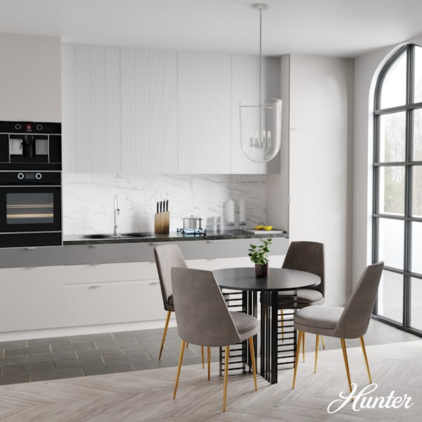 Hunter Sacha 4 Light Pendant in Brushed Nickel