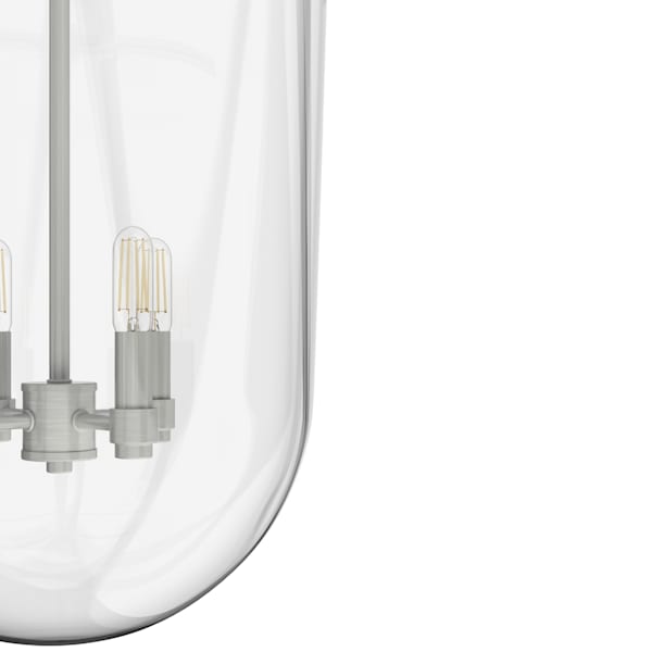 Hunter Sacha 4 Light Pendant in Brushed Nickel