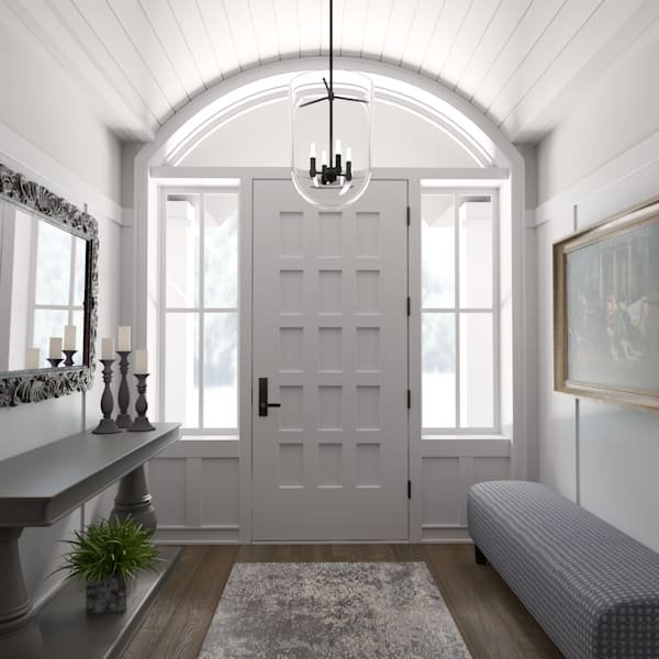 Hunter Sacha 4 Light Pendant in Natural Iron