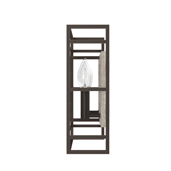 Hunter Langwood 2 Light Wall Sconce in Onyx Bengal