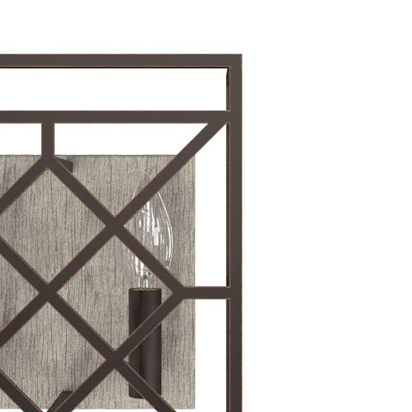 Hunter Langwood 2 Light Wall Sconce in Onyx Bengal