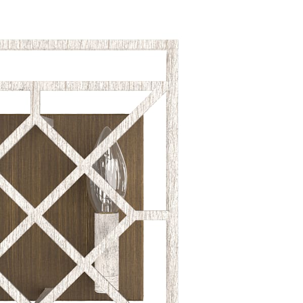 Hunter Langwood 2 Light Wall Sconce in Distressed White