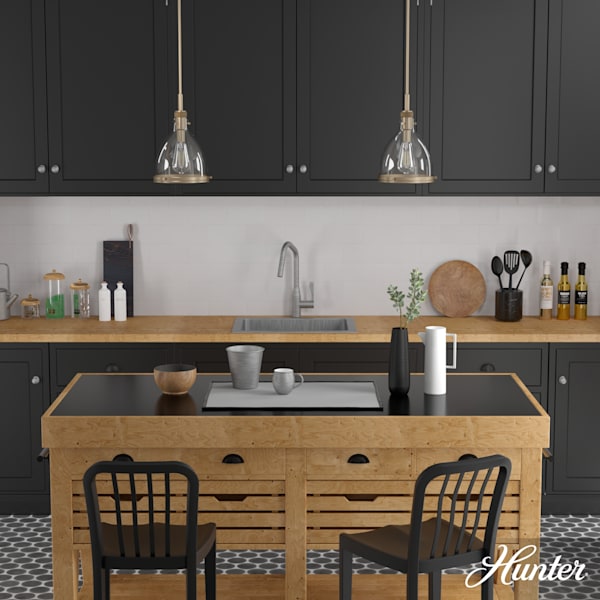 Hunter Van Nuys 1 light 10 Inch Pendant in Alturas Gold