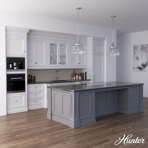 Hunter Cypress Grove 1 Light 16 Inch Pendant in Brushed Nickel