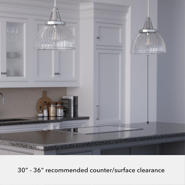 Hunter Cypress Grove 1 Light 16 Inch Pendant in Brushed Nickel