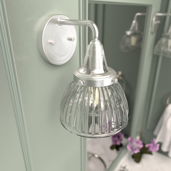 Hunter Cypress Grove 1 Light Wall Sconce in Brushed Nickel