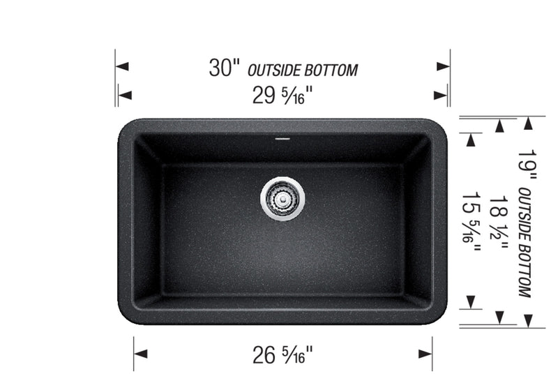 Blanco Ikon 30" Apron Single Bowl SILGRANIT Kitchen Sink