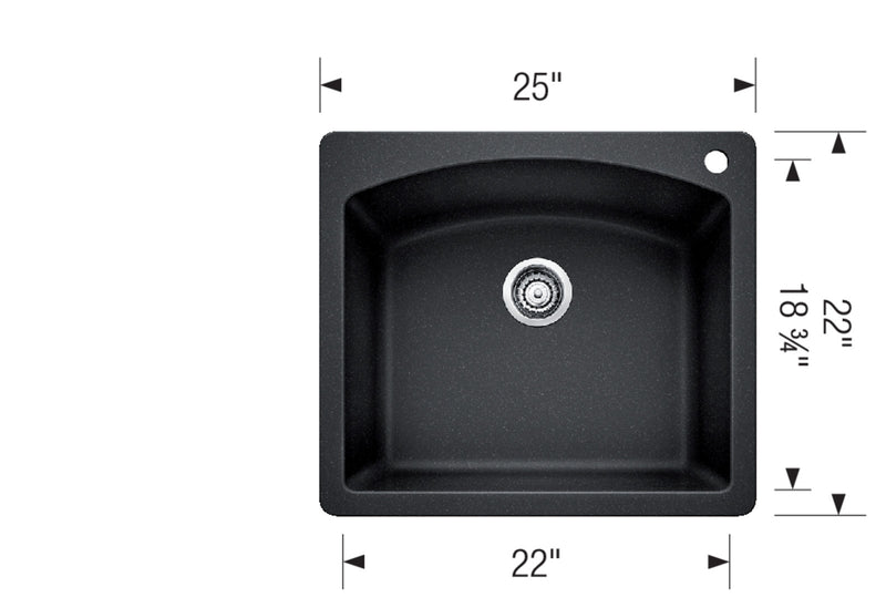 Blanco Diamond Single Bowl Dual Mount Kitchen Sink