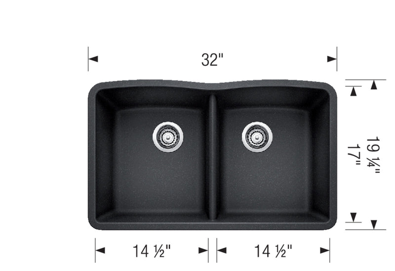 Blanco Diamond Equal Double Bowl SILGRANIT Kitchen Sink