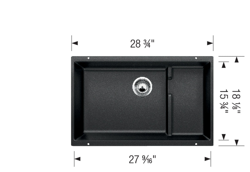 BLANCO PRECIS Cascade Super Single SILGRANIT Kitchen Sink