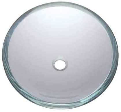 DECOLAV Anani Transparent Crystal Round Tempered Glass Vessel