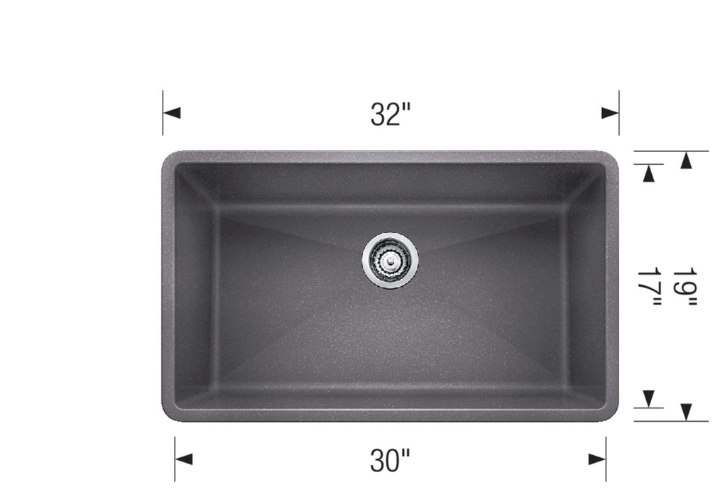 Blanco PRECIS Super Single Undermount SILGRANIT Kitchen Sink