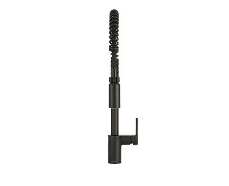 Moen Sleek Black Stainless One-Handle Pre-Rinse Spring Pull-Down Kitchen Faucet
