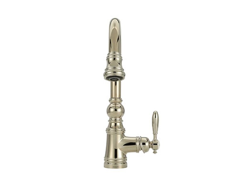 Moen Weymouth Polished Nickel One-Handle Pull-Down Bar Faucet