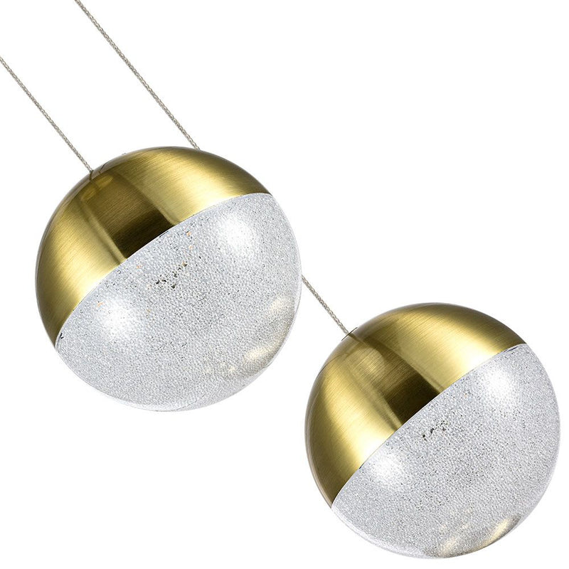 VONN Ravello 5-Light VAC3285BRS Integrated LED Chandelier with Globe Shades in Brass