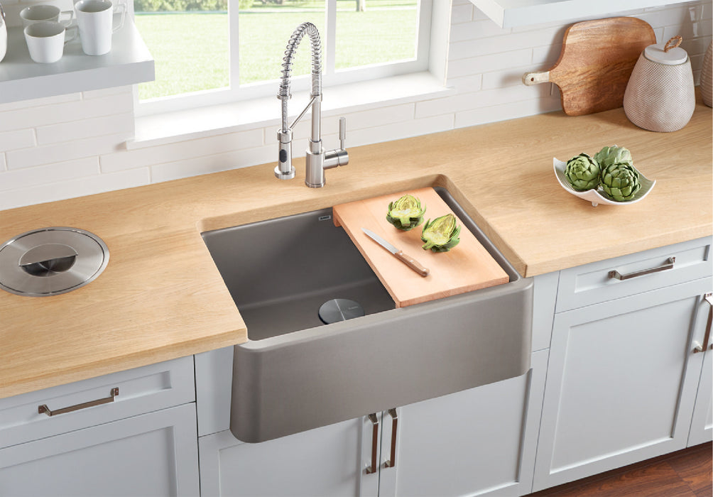 Blanco Ikon 30" Apron Single Bowl SILGRANIT Kitchen Sink — Rise