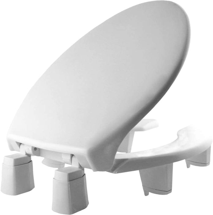Bemis Medic-Aid Raised Open Front Elongated Toilet Seat with 3-Inch Lift