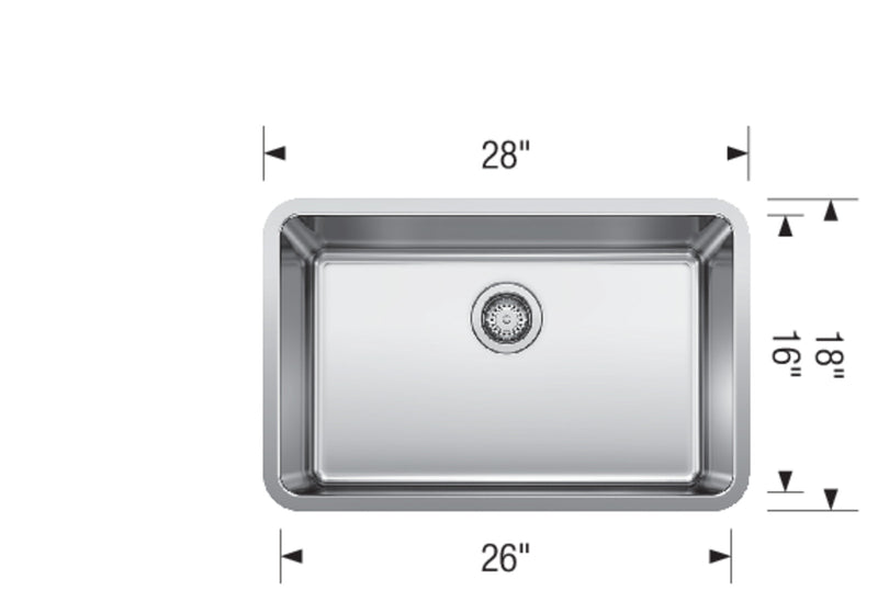Blanco Formera 28" Large Stainless Steel Single Bowl - 442765