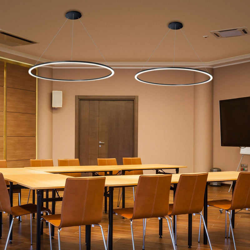 VONN Tania 39" VMC34911BL Modern Circular LED Chandelier in Black