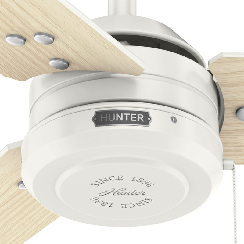 Hunter 44-Inch Cassius Fresh White Outdoor Ceiling Fan
