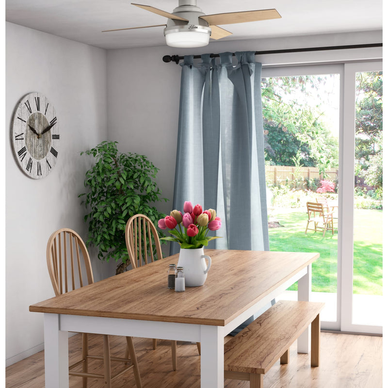 Hunter 44-Inch Dempsey Brushed Nickel Low Profile Ceiling Fan