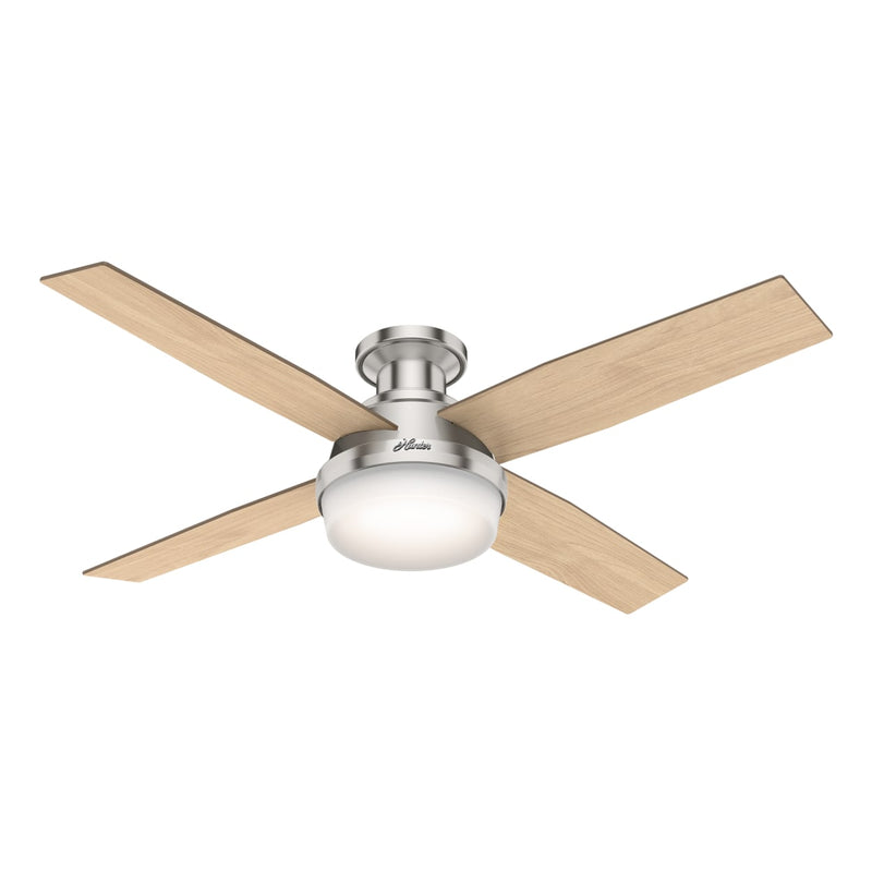 Hunter 52-Inch Dempsey Brushed Nickel Low Profile Ceiling Fan