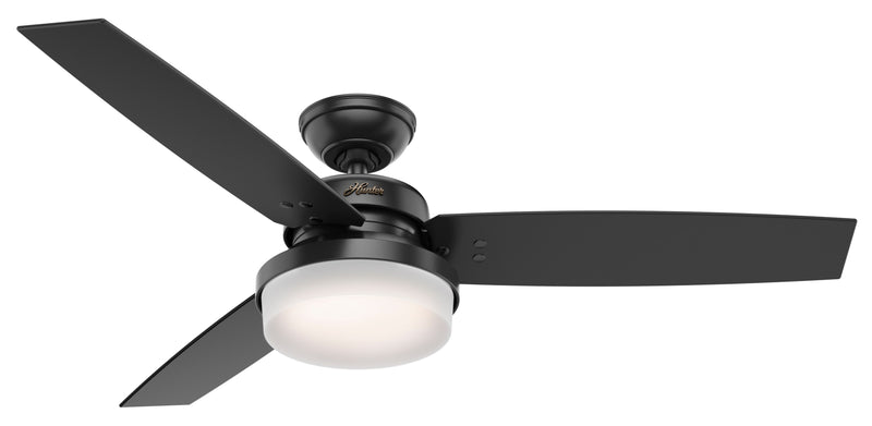 Hunter 52-Inch Sentinel Matte Black Ceiling Fan