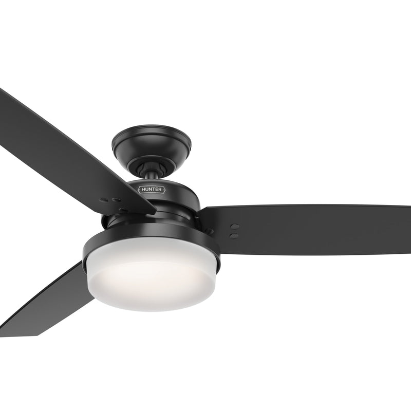 Hunter 52-Inch Sentinel Matte Black Ceiling Fan