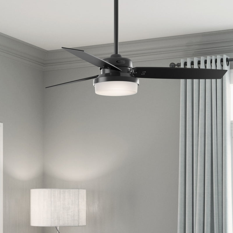Hunter 52-Inch Sentinel Matte Black Ceiling Fan