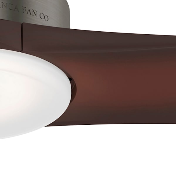 Casablanca Piston Outdoor 52 Inch Ceiling Fan with LED Lights - Brushed Slate/Coffee Beech