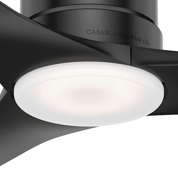 Casablanca Piston Outdoor 52 Inch Ceiling Fan with LED Lights - Matte Black
