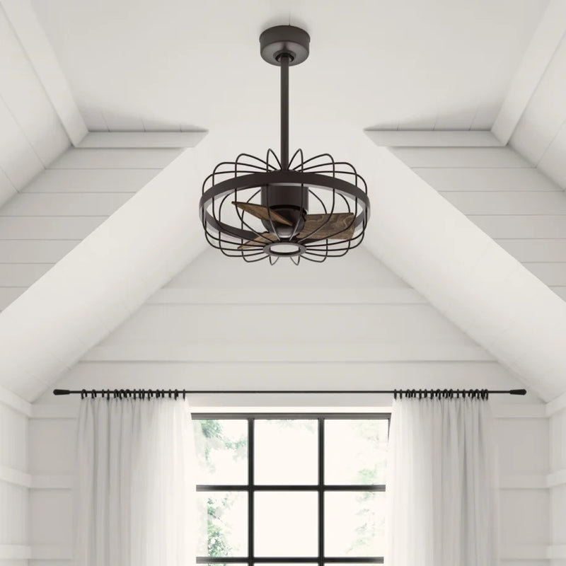 Hunter 16-Inch Roswell Ceiling Fan - Noble Bronze/Latte Oak