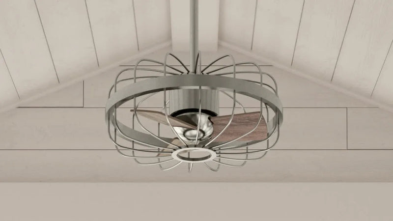 Hunter 16-Inch Roswell Ceiling Fan - Brushed Nickel/Spiced Chai Oak