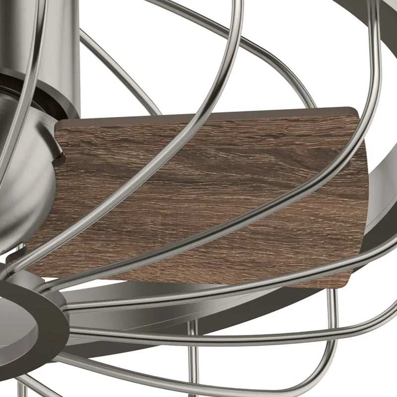 Hunter 16-Inch Roswell Ceiling Fan - Brushed Nickel/Spiced Chai Oak