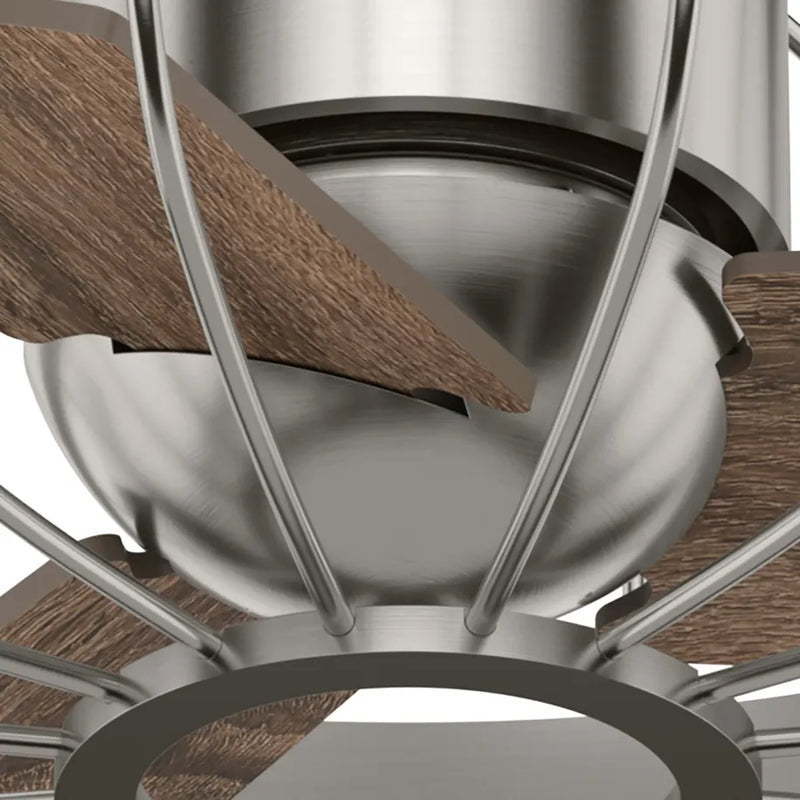 Hunter 16-Inch Roswell Ceiling Fan - Brushed Nickel/Spiced Chai Oak