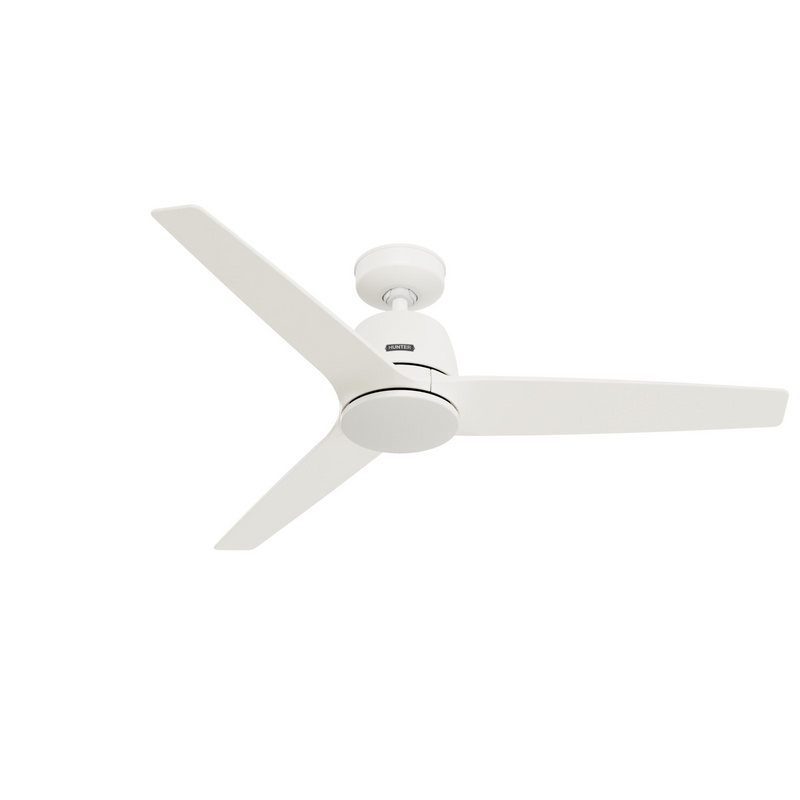 Hunter 52 inch Malden Matte White Ceiling Fan and Handheld Remote - Jasmine Roth Collection