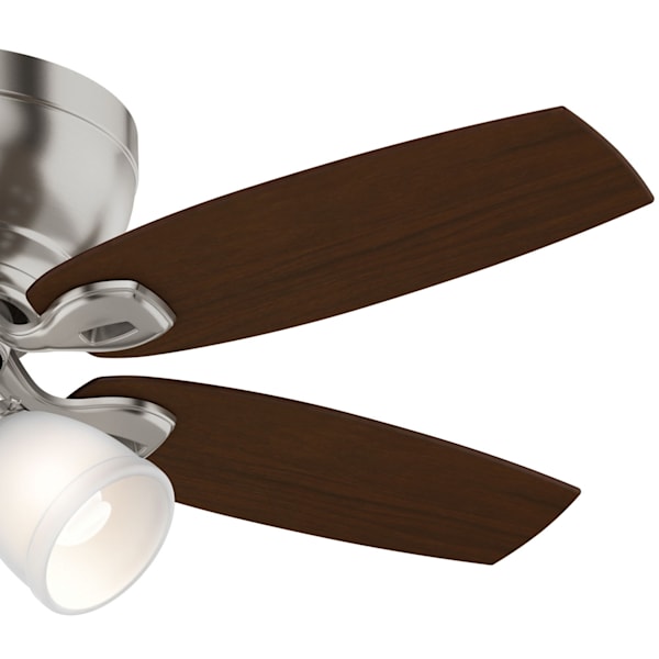 Casablanca Durant 3 Light Low Profile 44 Inch Ceiling Fan - Brushed Nickel/Walnut