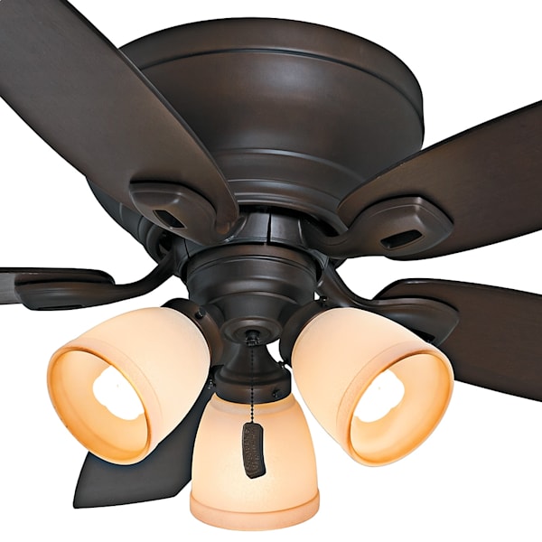 Casablanca Durant 3 Light Low Profile 44 Inch Ceiling Fan - Maiden Bronze/Walnut