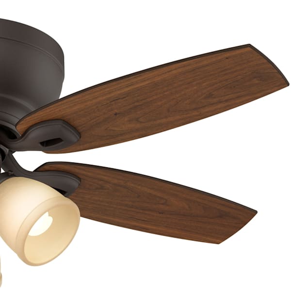 Casablanca Durant 3 Light Low Profile 44 Inch Ceiling Fan - Maiden Bronze/Walnut