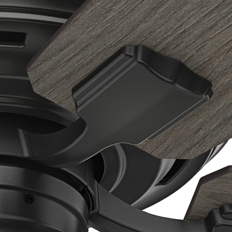 Hunter 52-Inch Bennett Matte Black Low Profile Ceiling Fan