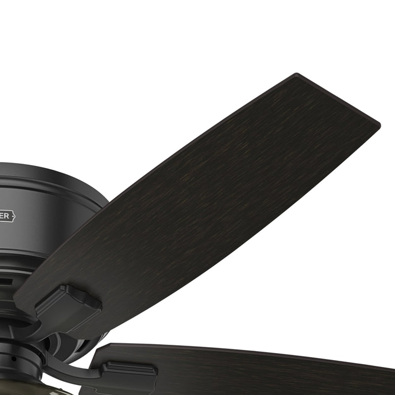 Hunter 52-Inch Bennett Matte Black Low Profile Ceiling Fan