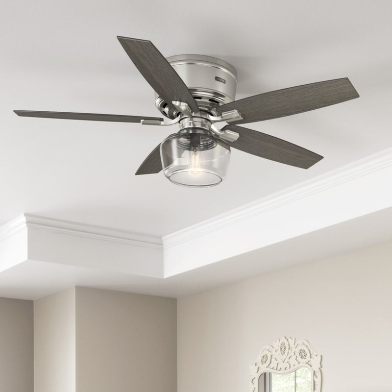 Hunter 52-Inch Bennett Brushed Nickel Low Profile Ceiling Fan
